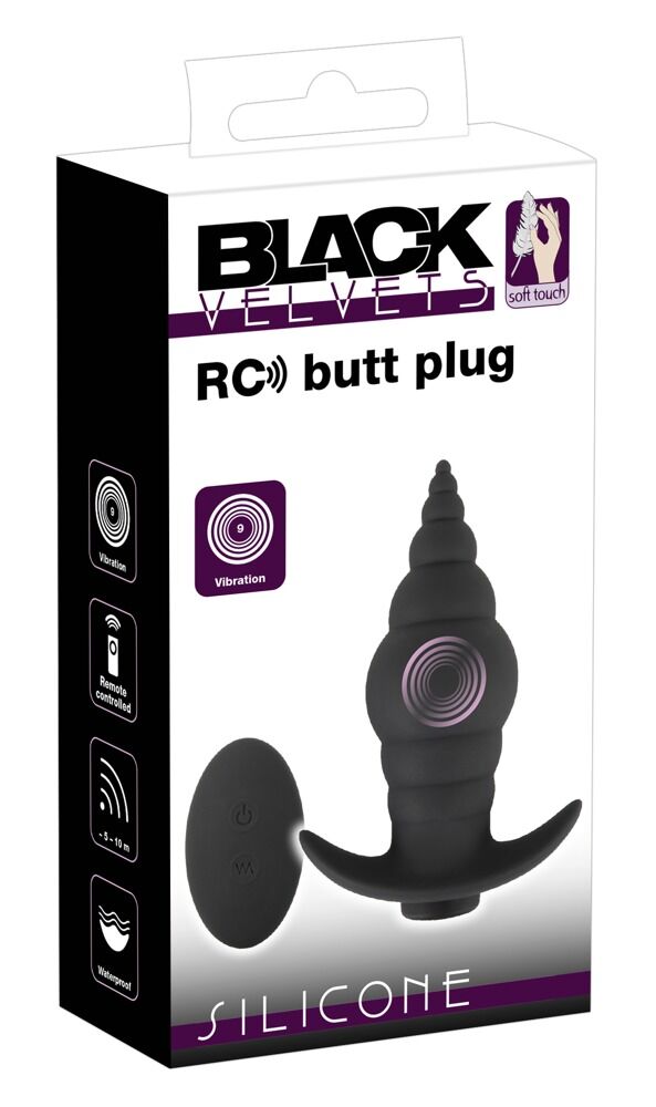Analplug „Bulbous butt plug“, 9 Vibrationsmodi per kabelloser Fernbedienung