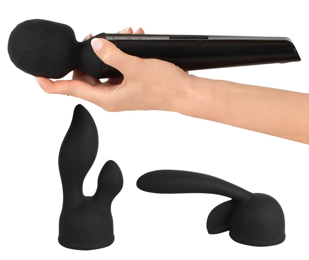 Massagestab „Wand Vibrator mit 2 Aufsätzen“, 8 Vibrationsmodi in 3 Geschwindigkeiten