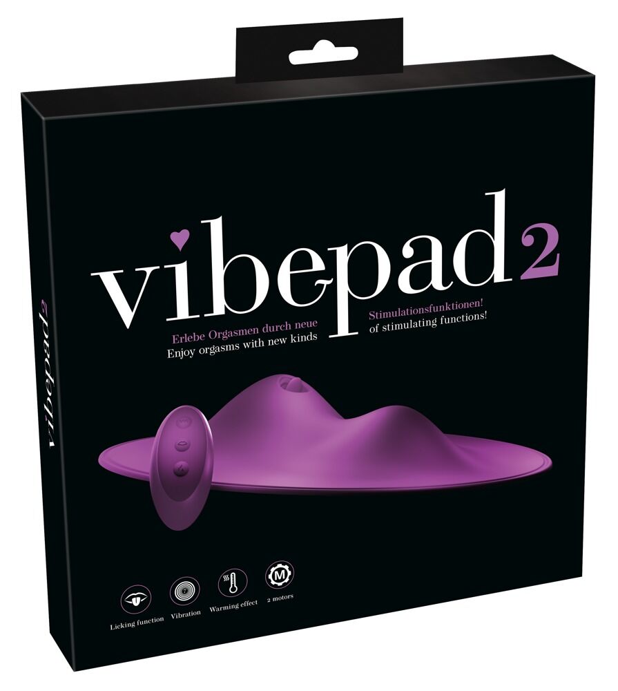 Vibrokissen „vibepad 2“ mit Vibrozunge und Wärmefunktion