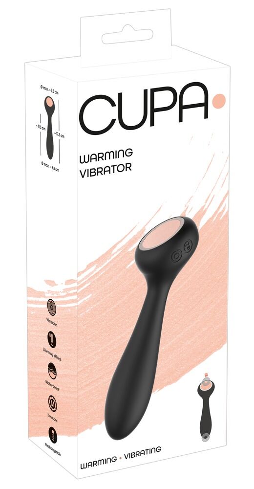 Vibrator „Warming Vibrator“, beidseitig verwendbar, wasserdicht, wiederaufladbar