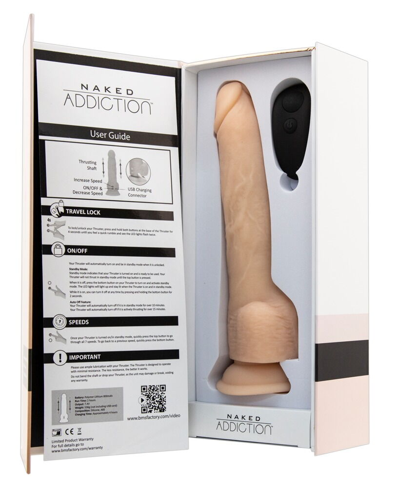 Stoßvibrator „9" Thrusting Dong“ mit Saugfuß