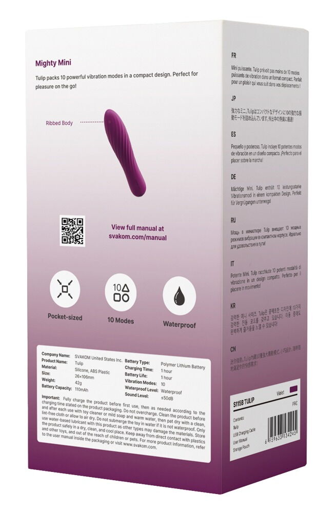 Minivibrator „Tulip“, 10 Vibrationsmodi