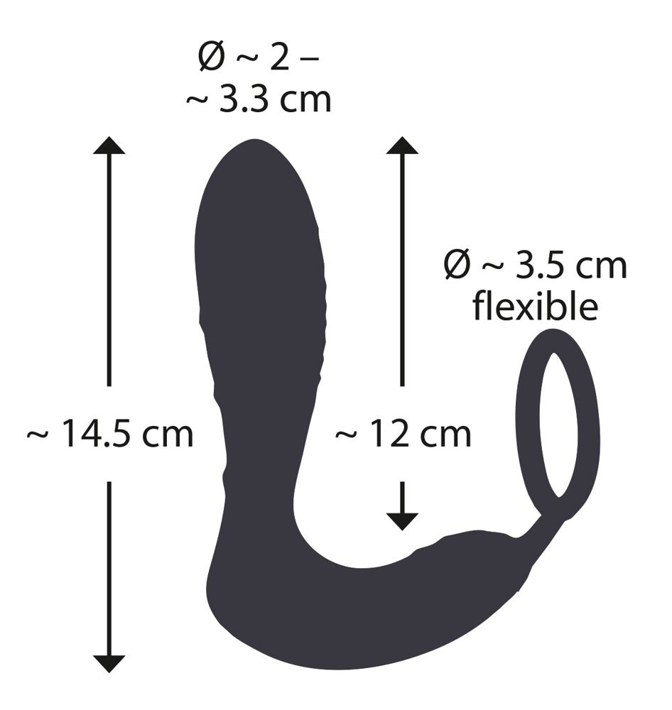 Vibrating RC Prostate Plug with Penis Ring