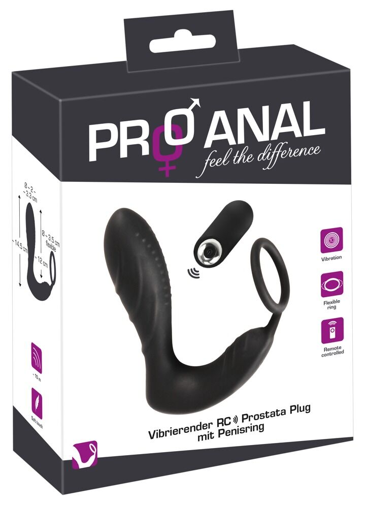 Vibrating RC Prostate Plug with Penis Ring