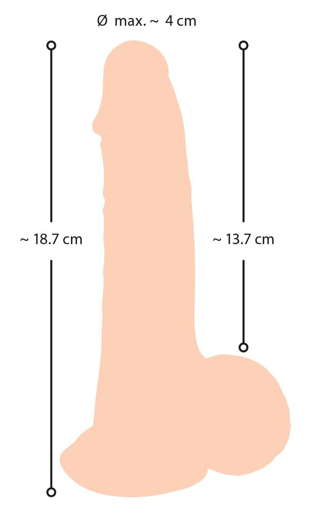 Naturdildo „Dildo with moveable Skin“ mit Saugfuß