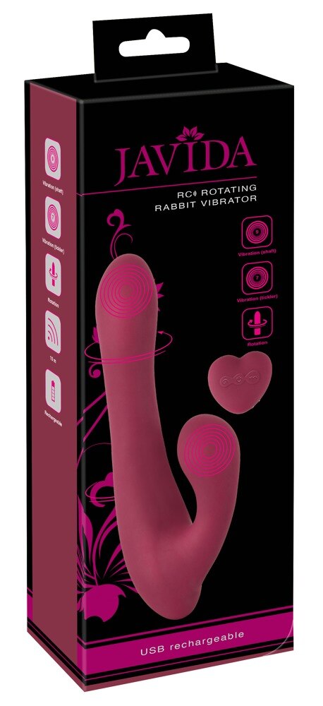 „RC Rotating Rabbit Vibrator“ mit Fernbedienung im Herzdesign