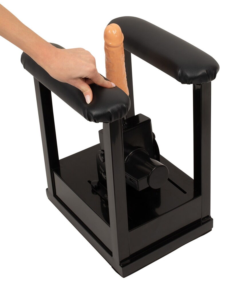 Sexmaschine „Sit-On-Climaxer“ mit Dildo und Komfort-Sitzgestell