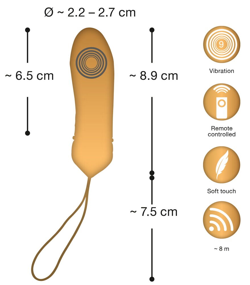 Bullet vibrator with remote control