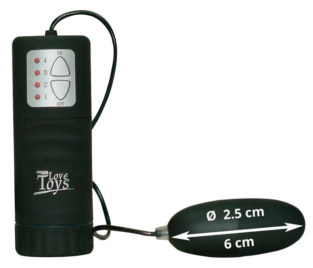 Vibroei „Velvet Black Bullet“ mit Fernbedienung und 4 Vibrationsstufen
