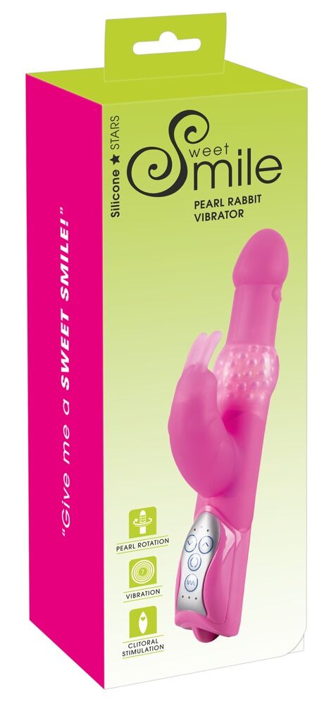 Rabbitvibrator „Pearly Rabbit“ mit rotierenden Massagekugeln