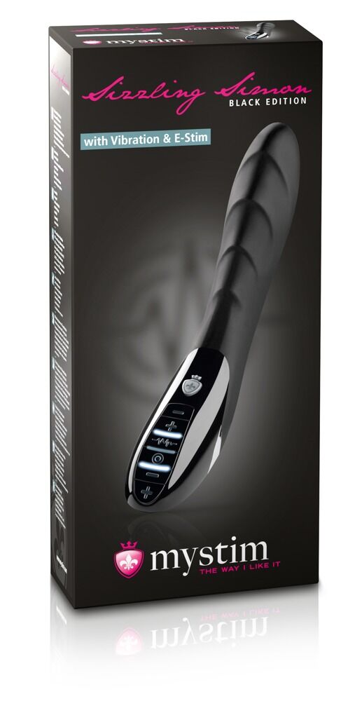 Vibrator „Sizzling Simon“, 27 cm, mit Reizstrom