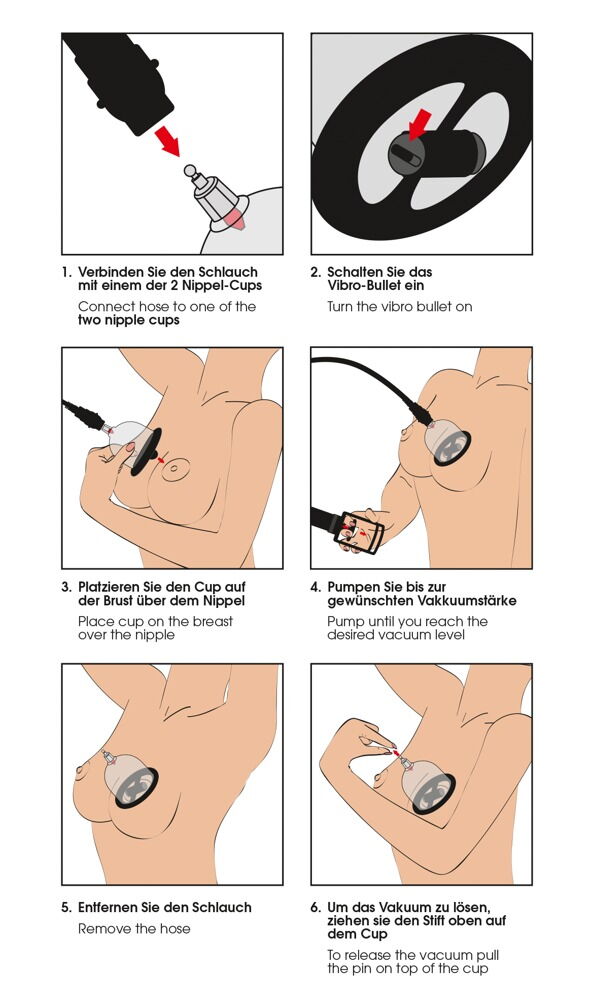 Nippelsauger „Vibrating Nipple Cups“ mit Vibration