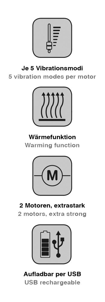 Rabbitvibrator „Heating Vibe“ mit Klitorisreizarm und Wärmefunktion