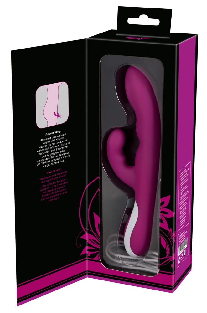 Rabbitvibrator „Heating Vibe“ mit Klitorisreizarm und Wärmefunktion
