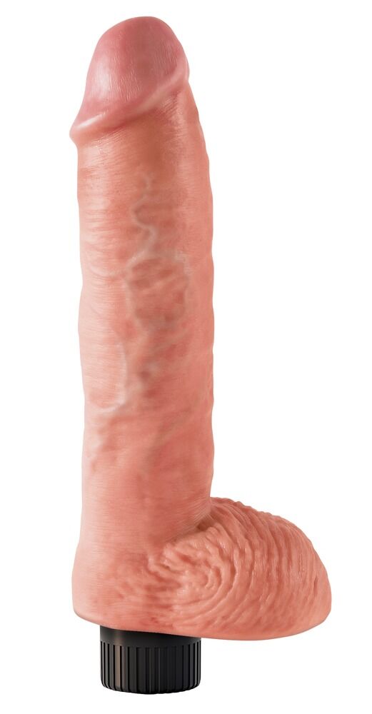 10" Vibrating Cock with Balls