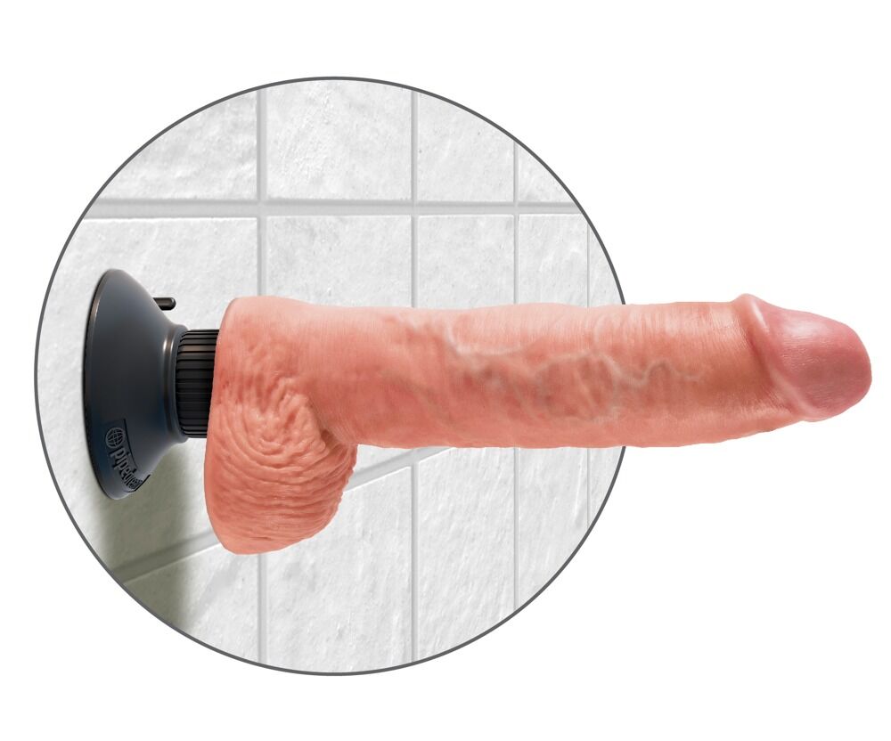 10" Vibrating Cock with Balls