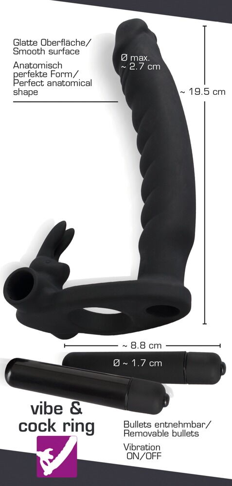 Vibro-Penisring „vibe & cock ring“ mit Analvibrator