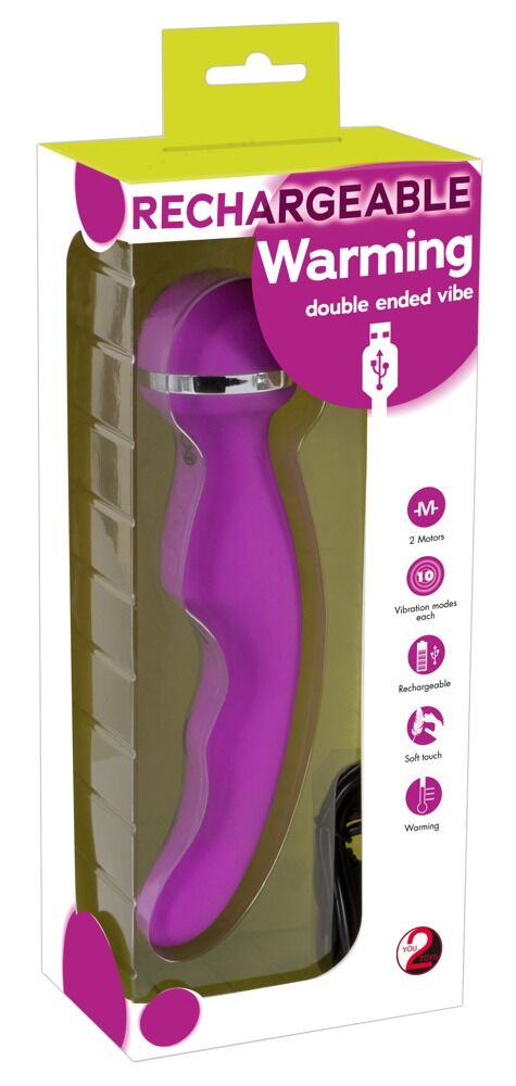 2-in-1 Massagestab und Vibrator mit Wärmefunktion