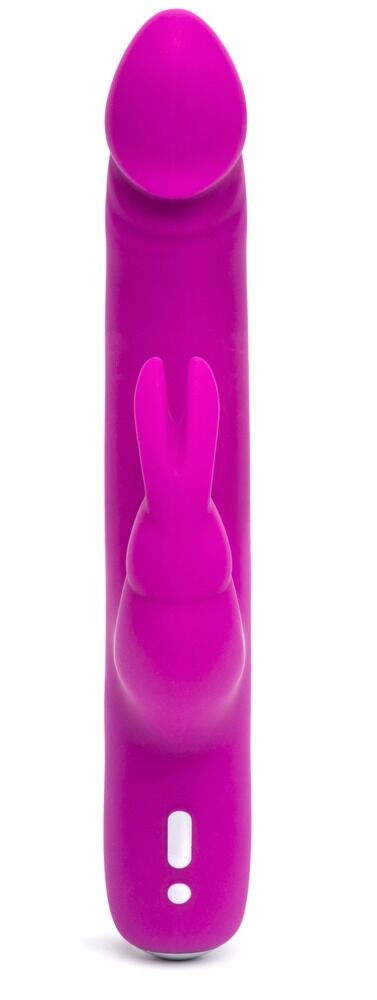 Rabbitvibrator „Realistic Slim“ mit 12 Vibrationsmodi und 2 Motoren, 24 cm