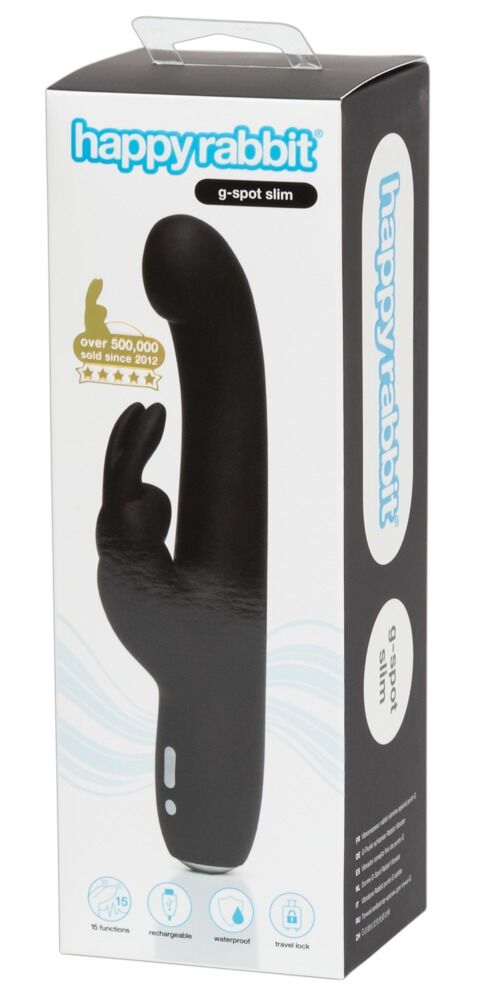 Rabbitvibrator „G-Spot Slim“, 24 cm, mit 12 Vibrationsmodi