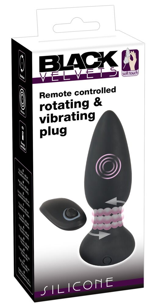 Remote controlled rotating & vibrating plug