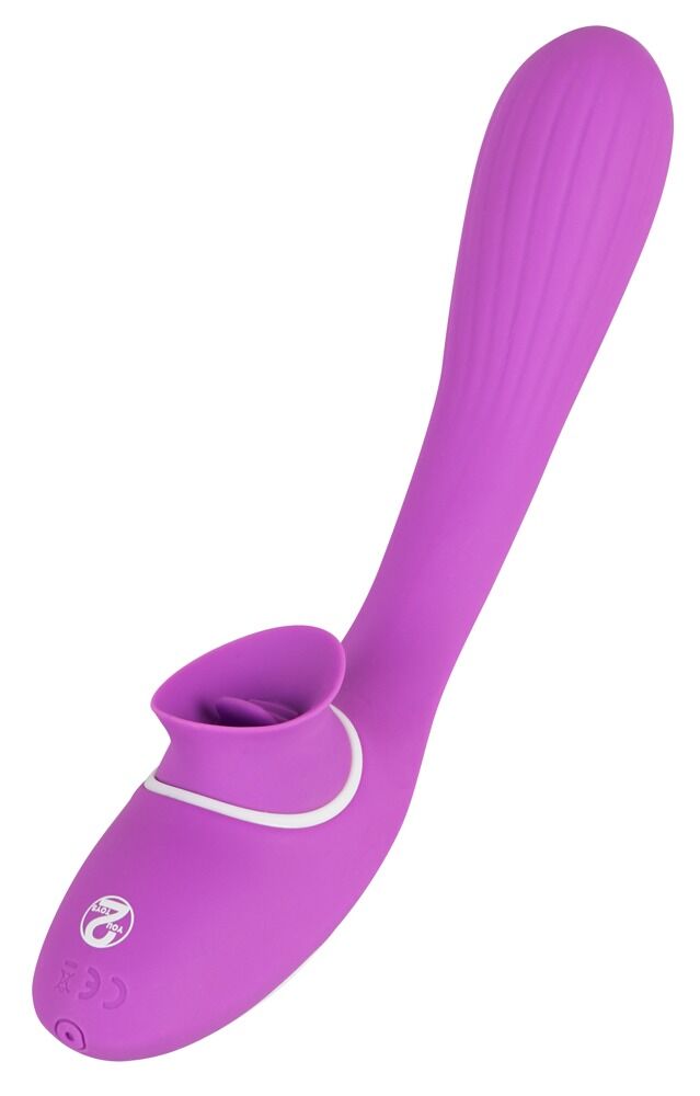 Vibrator „2 Function Bendable Vibe“ mit Leck-Zunge