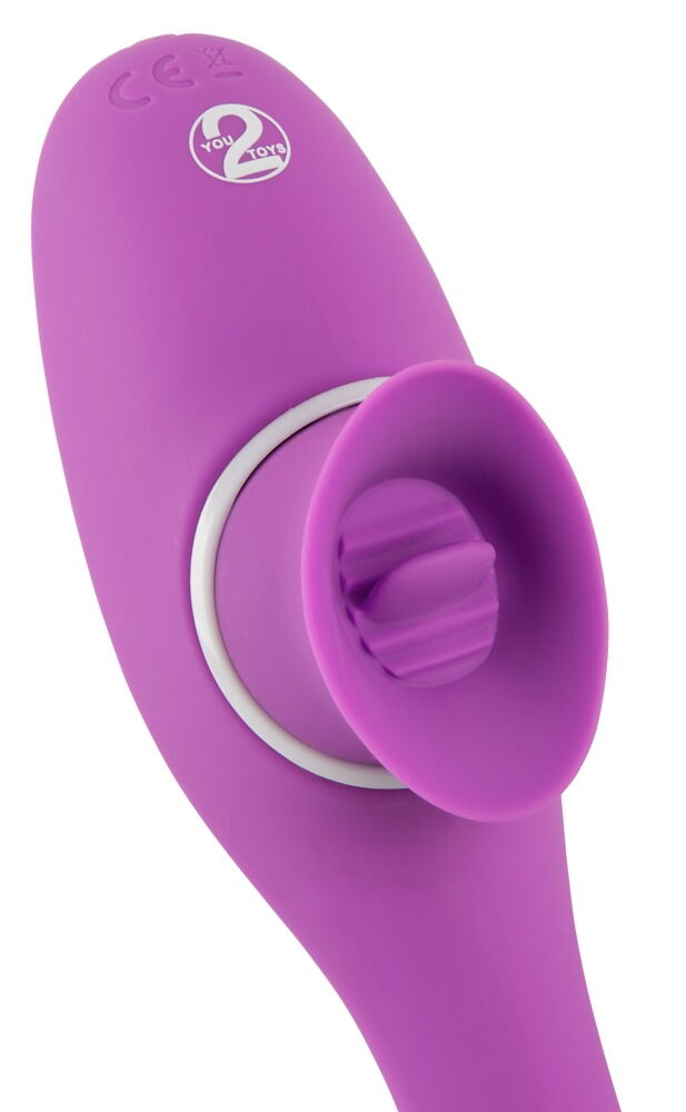 Vibrator „2 Function Bendable Vibe“ mit Leck-Zunge