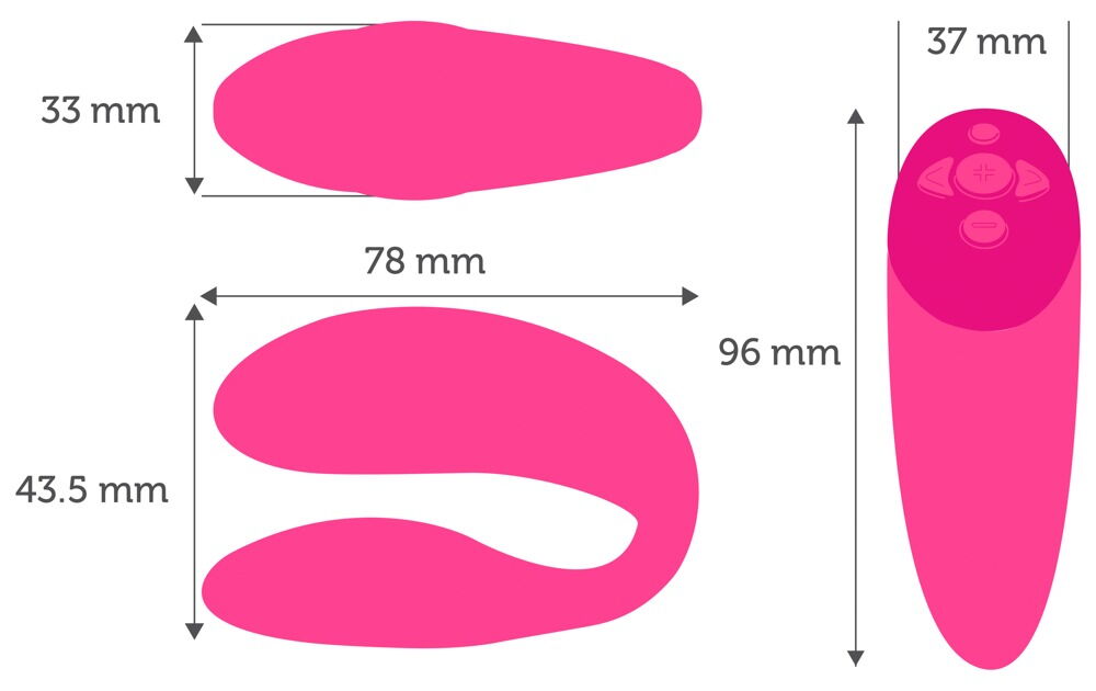 Paarvibrator „Chorus“, mit Biofeedback-Fernbedienung