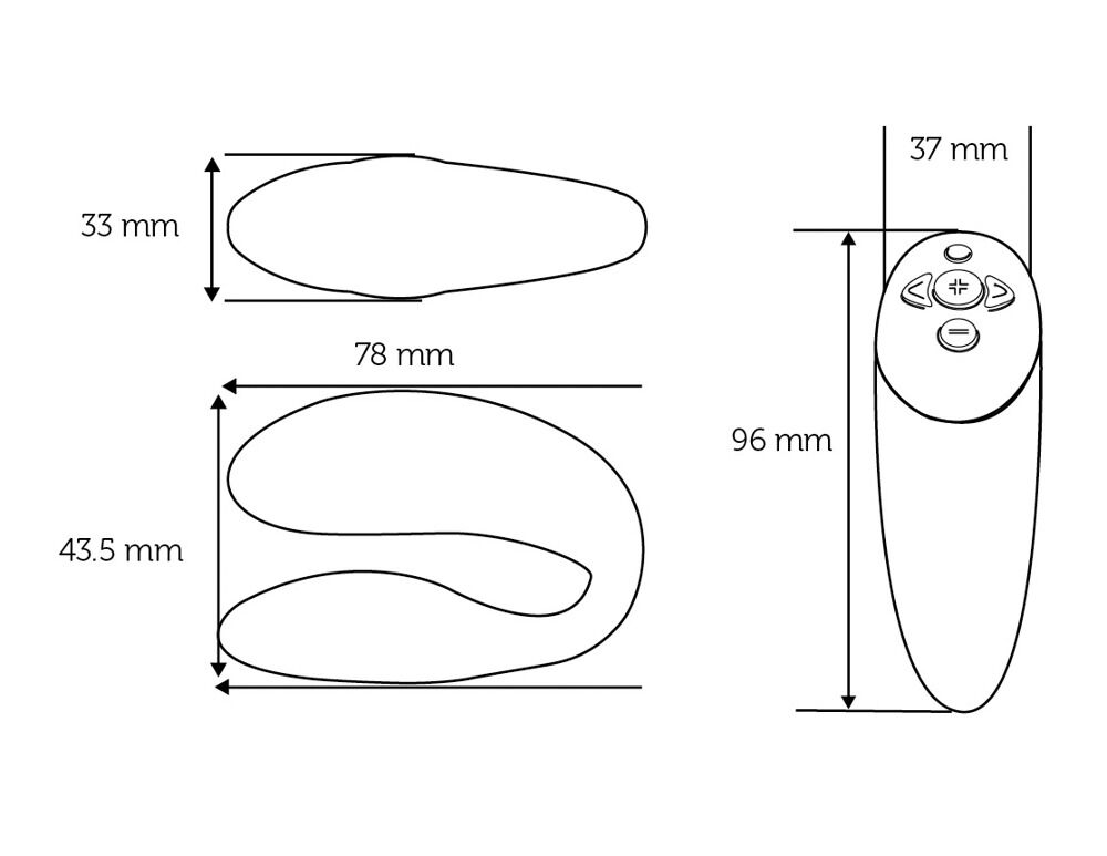 Paarvibrator „Chorus“, mit Biofeedback-Fernbedienung