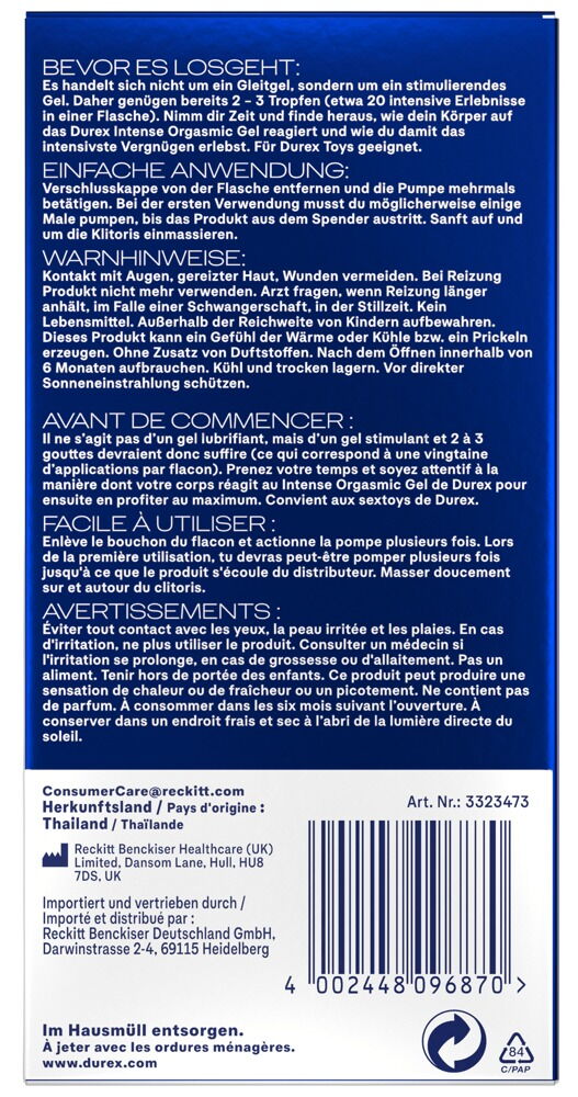 Durex »Intense Orgasmic Gel«