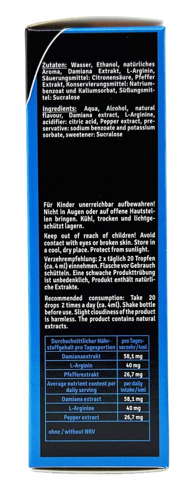 Tropfen „Extreme Men Strong“, Nahrungsergänzungsmittel