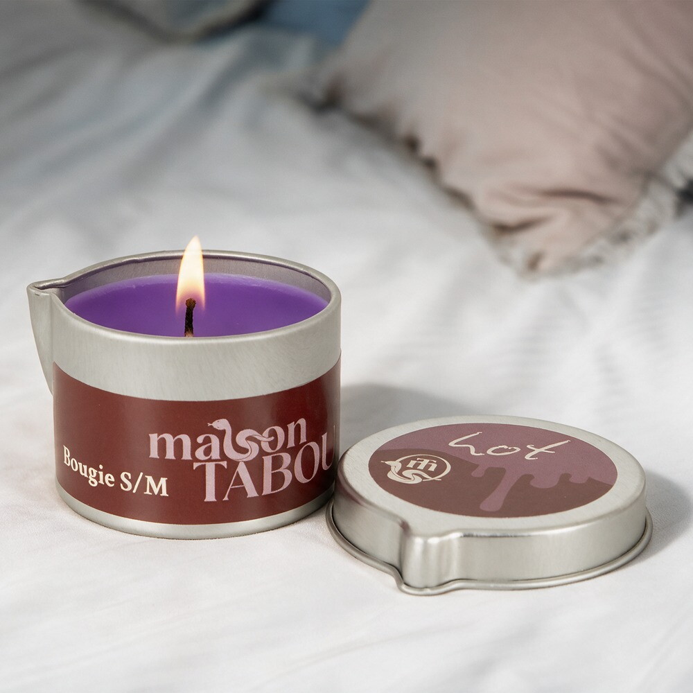 Maison Tabou – Touch & Tease Set with mini massager, kimono, S&M candle & bondage scarf