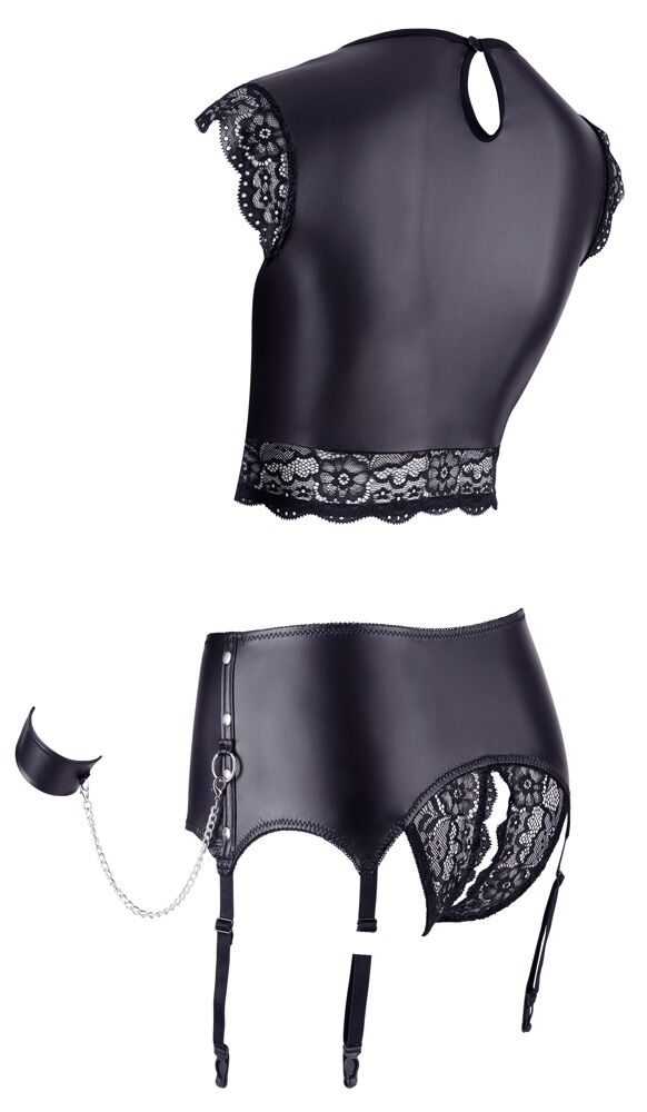 Top and Crotchless Suspender Briefs