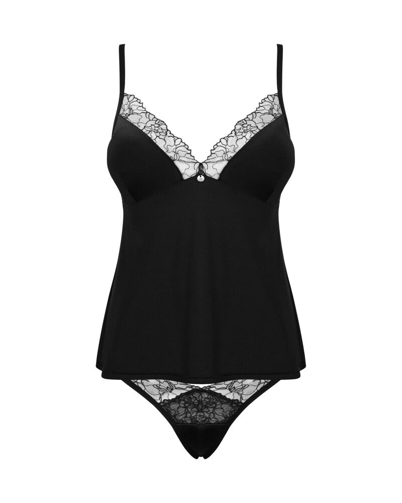 Top & Panties „Bella Rou“ mit transparenten Stickereien