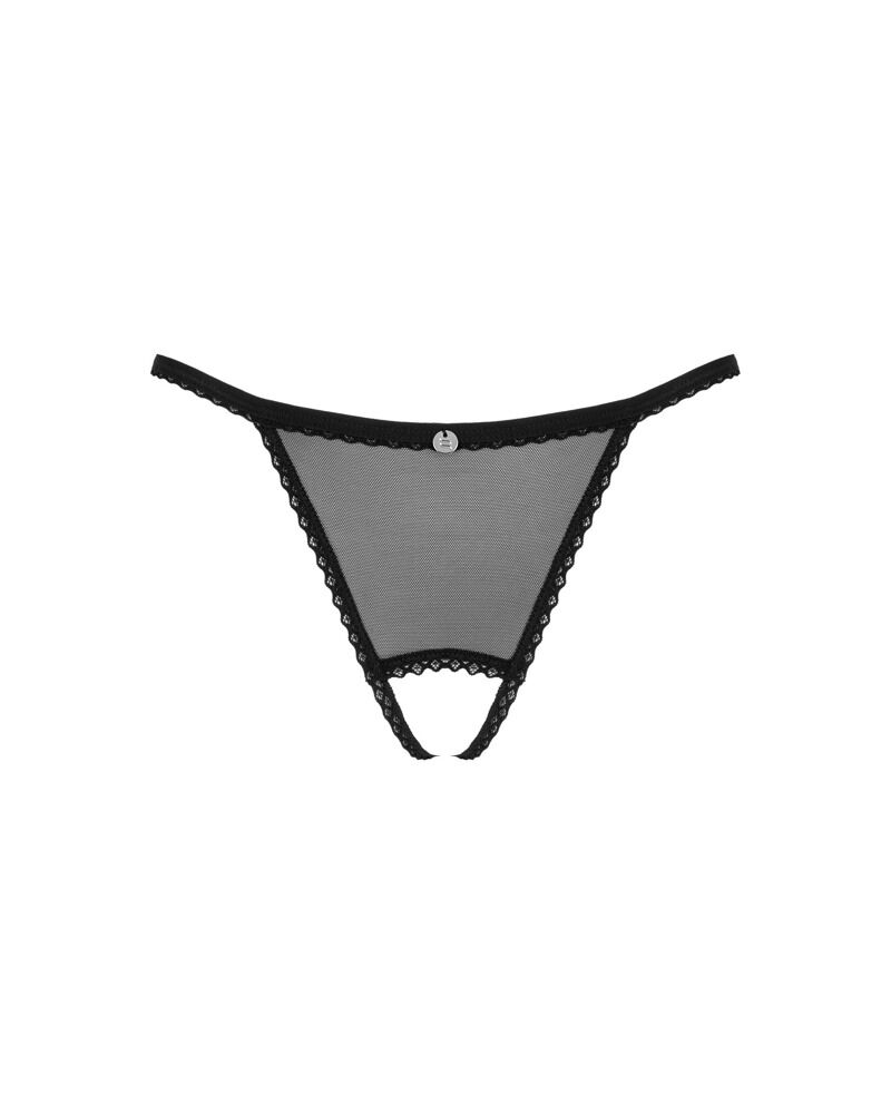 Celia Noir crotchless thong