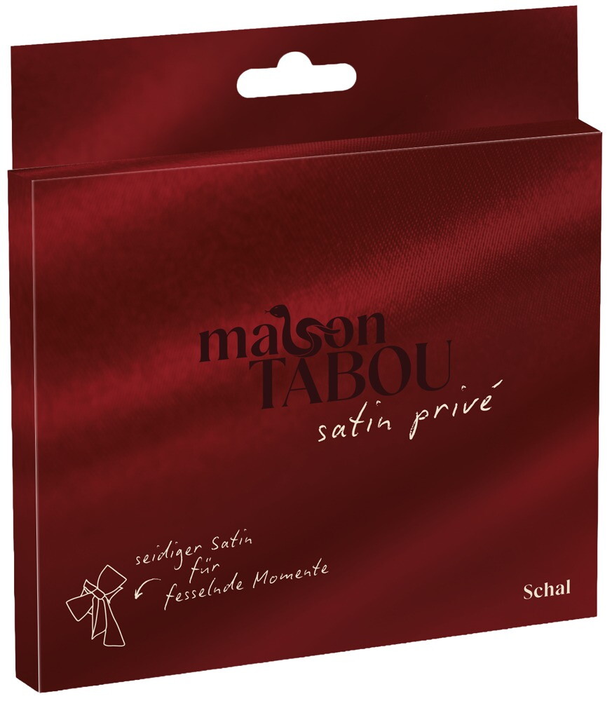 Bondage-Schal „Maison Tabou“ aus seidigem Satin