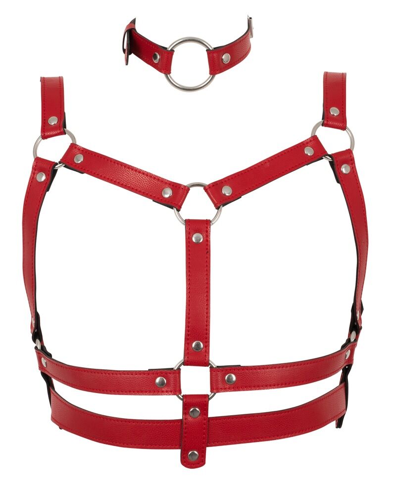 4-teiliges Harness-Set in Leder-Optik