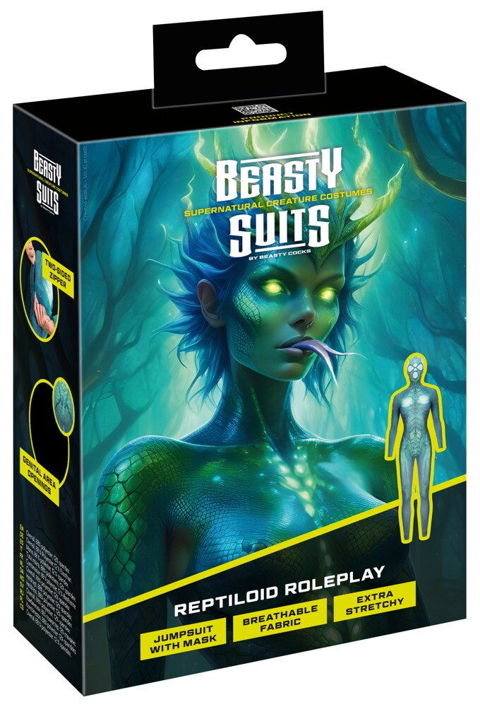 Overall „Beasty“ mit angenähter Kopfmaske