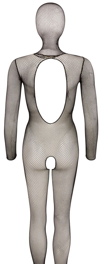 Ouvert-Catsuit mit angenähter Kopfmaske