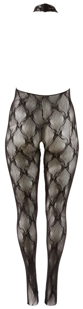 Ouvert-Catsuit aus weicher Rautenspitze