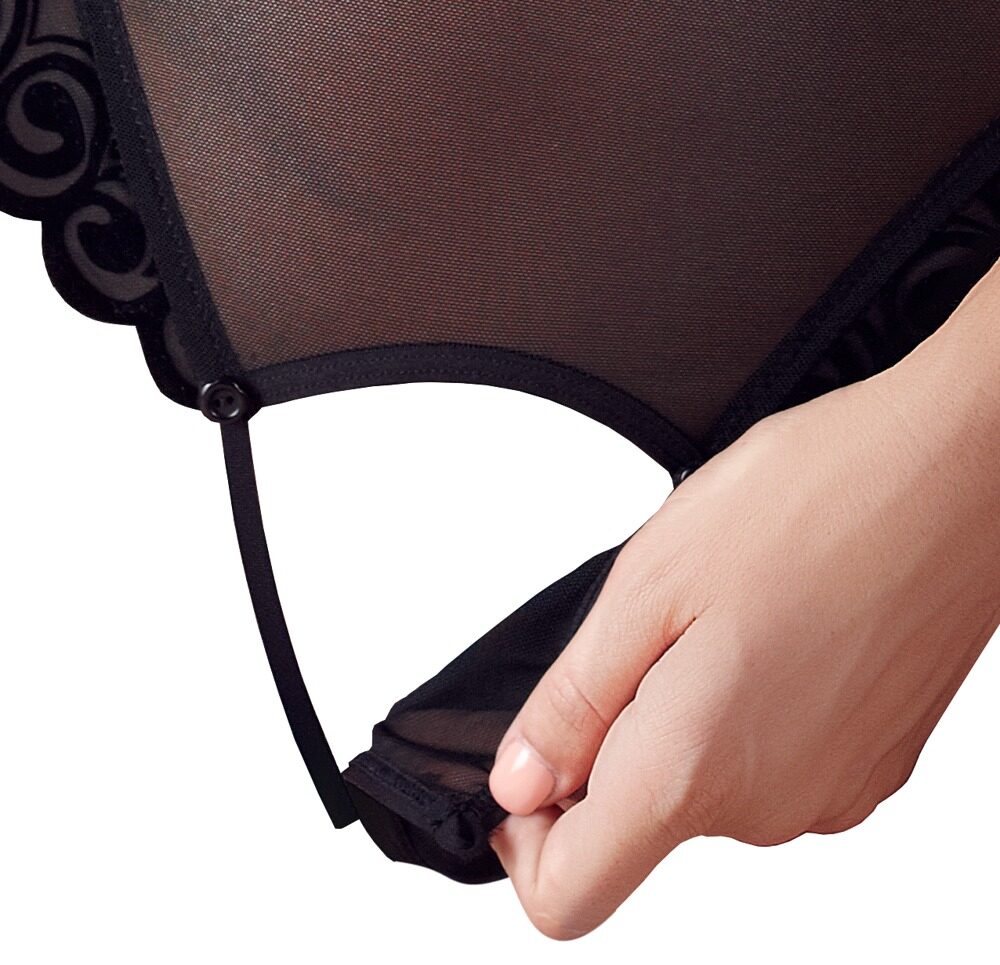 Body aus Powernet mit Samt-Flockprint