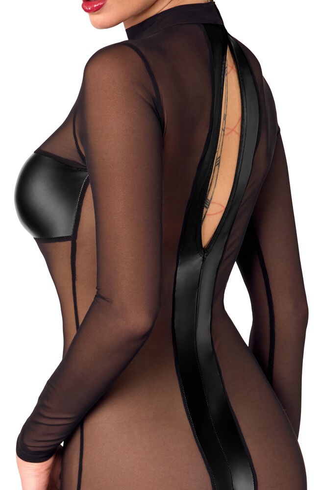 Ouvert-Overall in stylischer Transparenz
