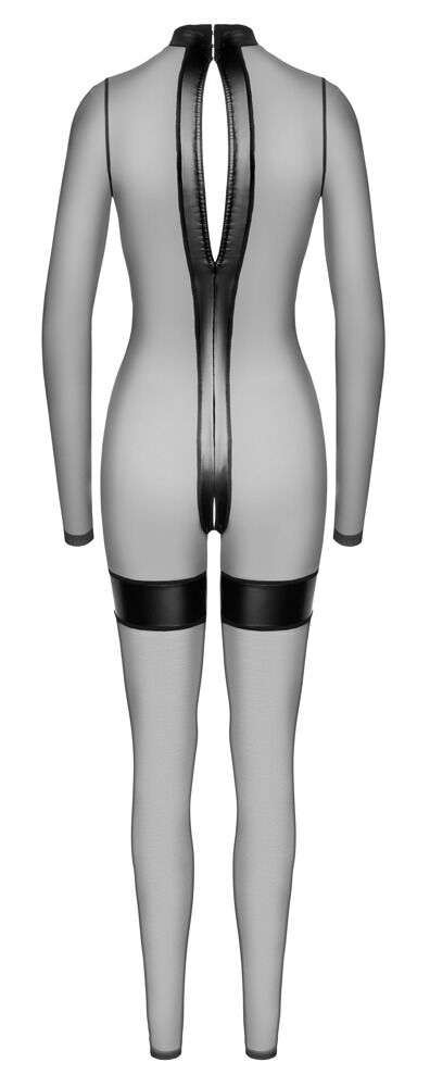 Ouvert-Overall in stylischer Transparenz