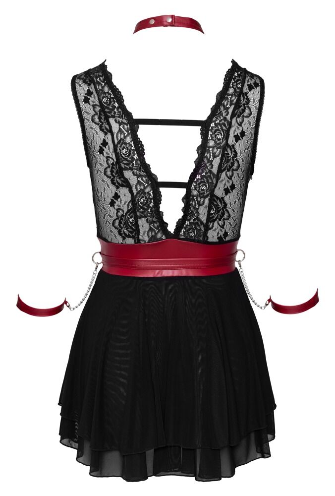 Babydoll mit Bondage-Gürtel und -Halsband