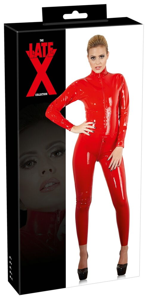 Catsuit aus Latex mit Zip