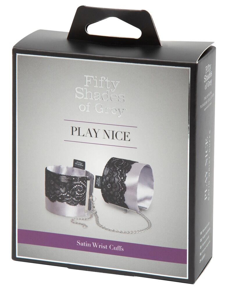 Handfessel „Play Nice Satin & Lace Wrist Cuffs“, verstellbar