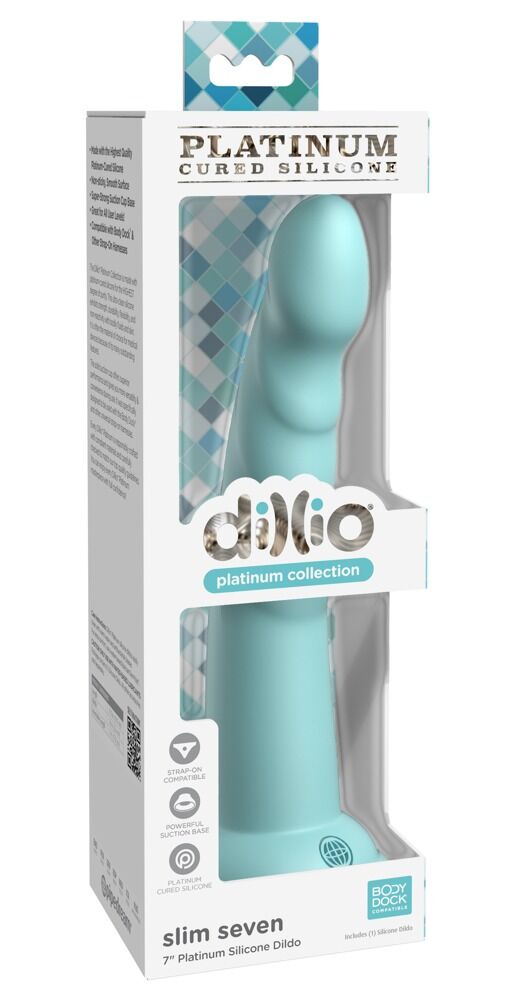 Dildo „Slim Seven“ mit Saugfuß, Strap-on kompatibel