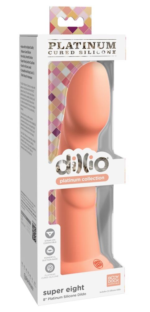 Dildo „Super Eight“ mit Saugfuß, Strap-on kompatibel