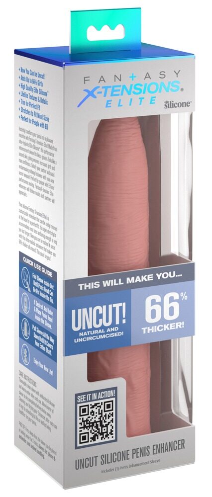 Penishülle „Uncut Silicone Penis Enhancer“ mit Eichelöffnung