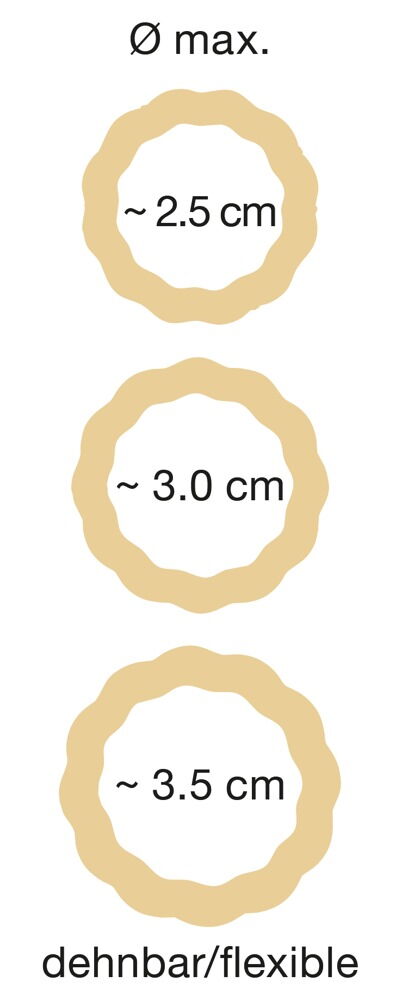 3-teiliges „Penisringe-Set“ mit Wellenstruktur